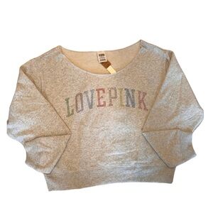 LOVE PINK SCOOP NECK SWEATSHIRT
